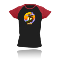 Kép 2/4 - Zsdav - Pixel hős színes vállú női póló