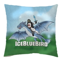 Kép 4/7 - IceBlueBird - Jégsárkány flitteres díszpárna