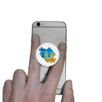 Kép 3/3 - UborCraft - kék logóval pop socket - univerzális telefontartó