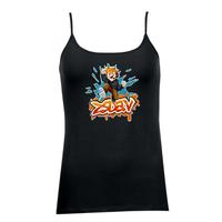 Kép 3/3 - ZsDav - Graffiti spagetti pántos top