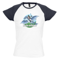 Kép 2/4 - IceBlueBird - Jégsárkány színes vállú női póló