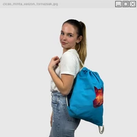 Kép 1/3 - Zsdav - Cicás minta vászon tornazsák