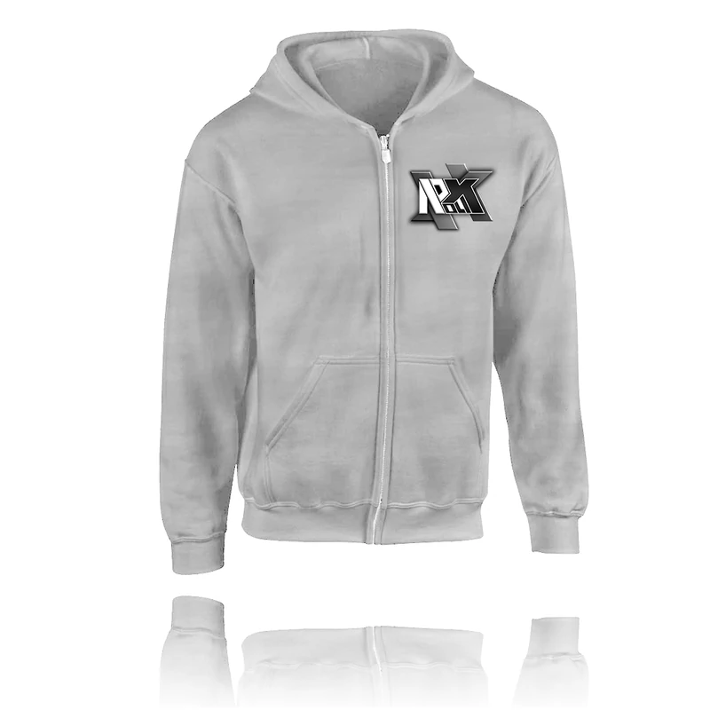 Rolix - B&W cipzáros kapucnis pulóver