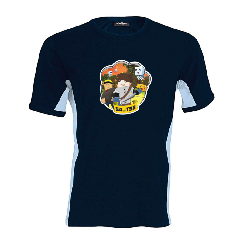 Sajt32 - Mineblox oldalsávos férfi póló