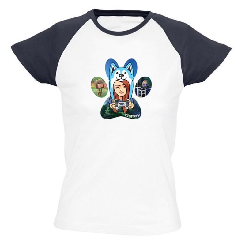 DoggyAndi - Gamer színes vállú női póló