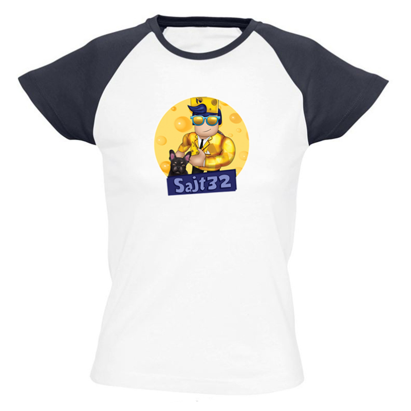Sajt32 - Sajtblox színes vállú női póló