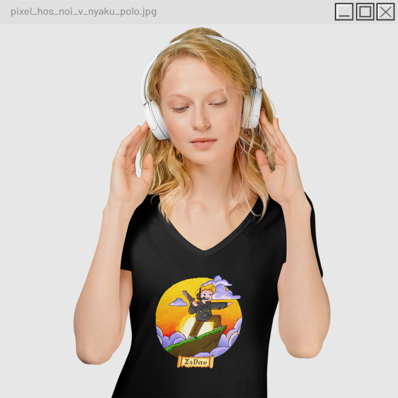 Zsdav - Pixel hős női póló